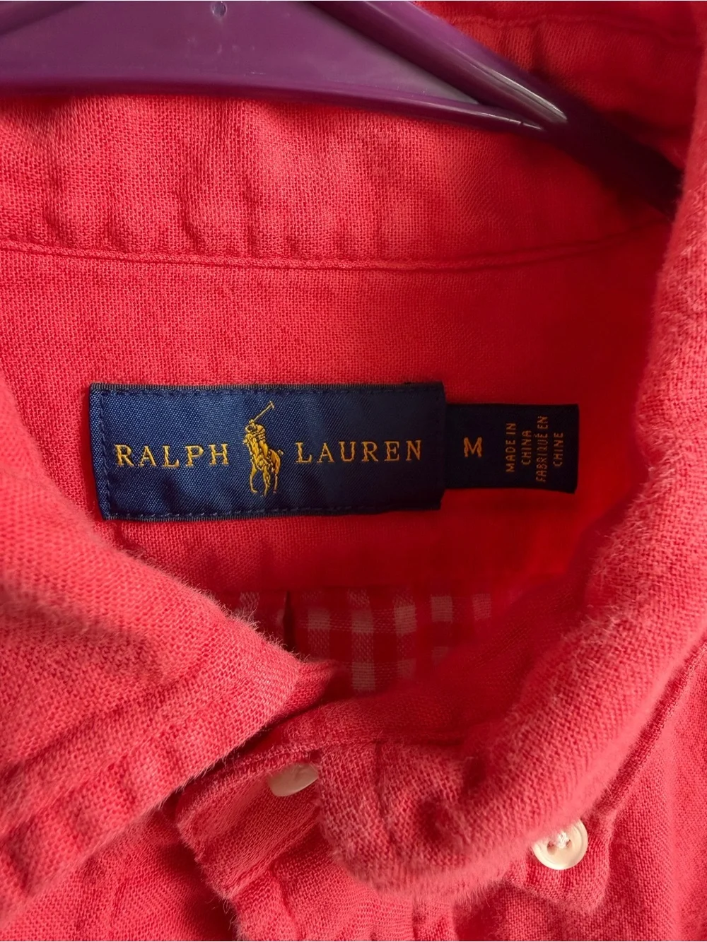 Ralph Lauren 100% Cotton Muslin Button Down Shirt Womens M - Picture 3 of 8